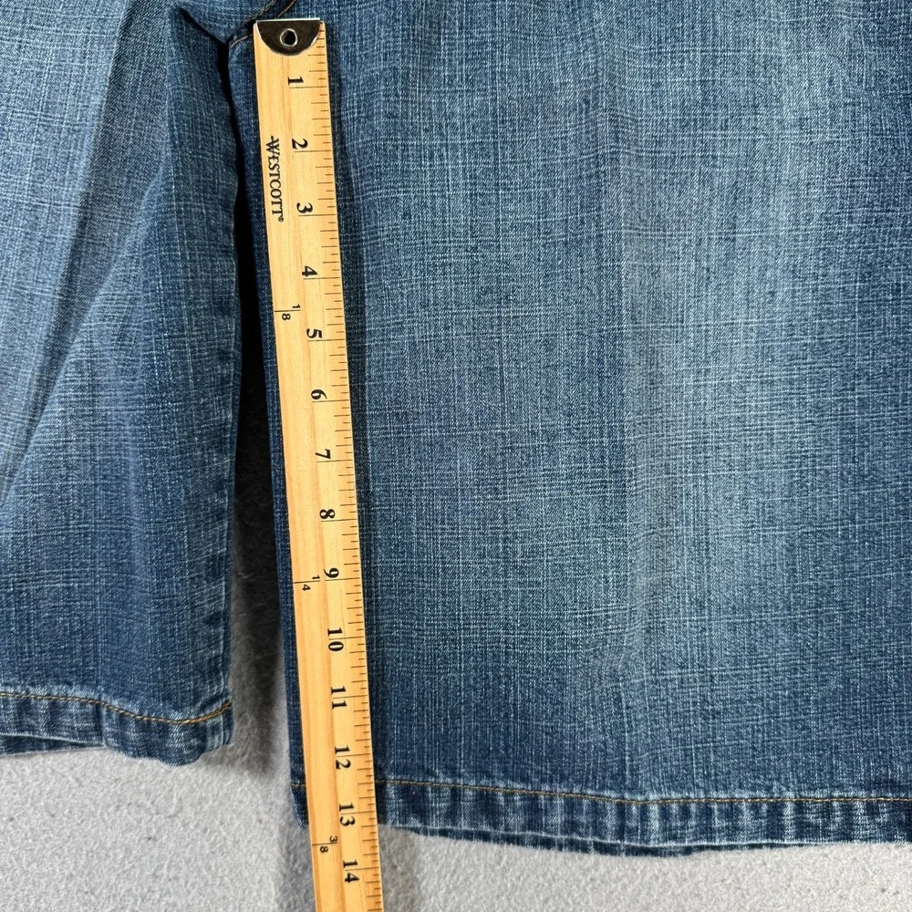 Vintage Old Skool Jeans Men 38 Blue Lightwash Denim Patch Embroidered Streetwear